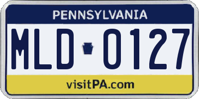 PA license plate MLD0127