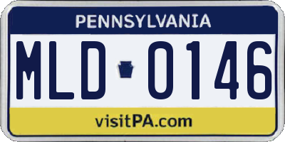 PA license plate MLD0146