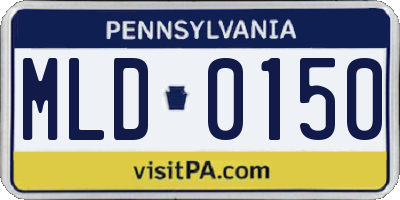 PA license plate MLD0150