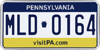 PA license plate MLD0164