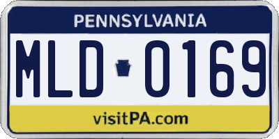 PA license plate MLD0169