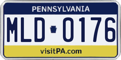 PA license plate MLD0176