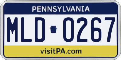 PA license plate MLD0267