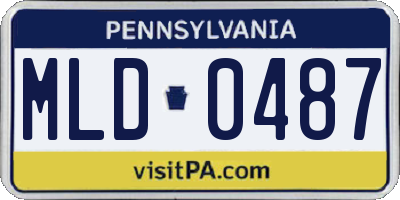 PA license plate MLD0487