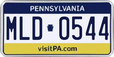 PA license plate MLD0544