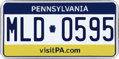 PA license plate MLD0595