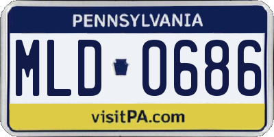 PA license plate MLD0686