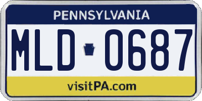 PA license plate MLD0687