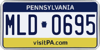 PA license plate MLD0695