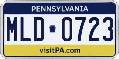 PA license plate MLD0723