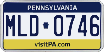 PA license plate MLD0746