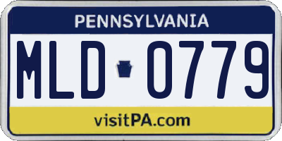 PA license plate MLD0779