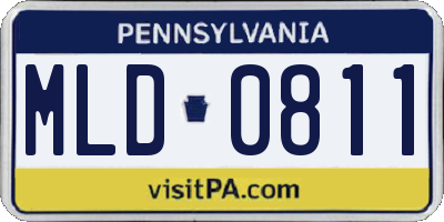 PA license plate MLD0811