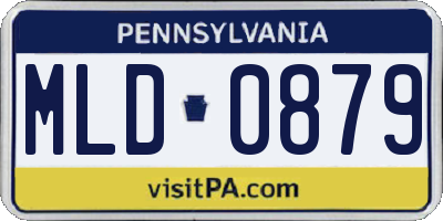 PA license plate MLD0879