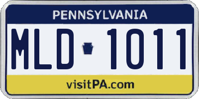 PA license plate MLD1011