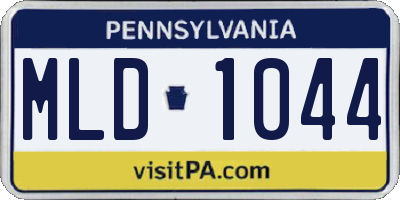 PA license plate MLD1044
