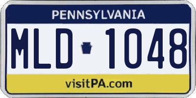 PA license plate MLD1048