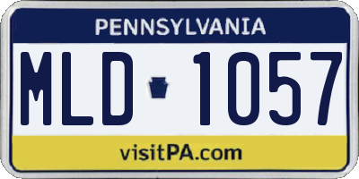 PA license plate MLD1057