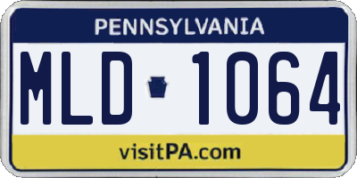PA license plate MLD1064
