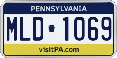 PA license plate MLD1069
