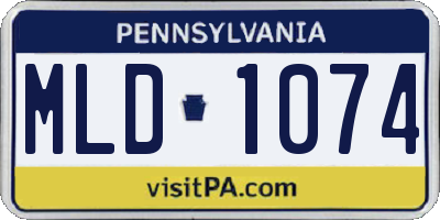 PA license plate MLD1074