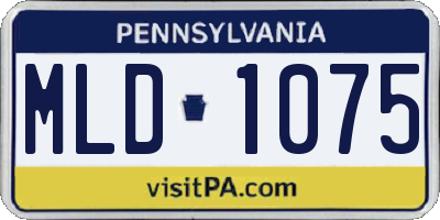 PA license plate MLD1075