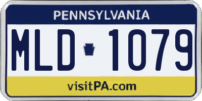 PA license plate MLD1079