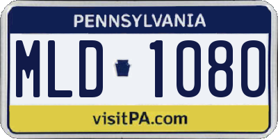 PA license plate MLD1080