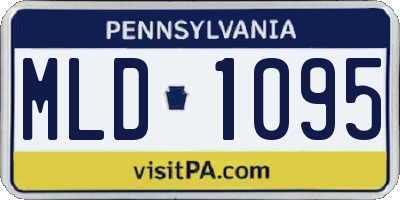 PA license plate MLD1095