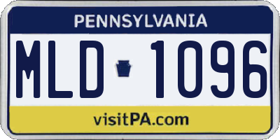 PA license plate MLD1096