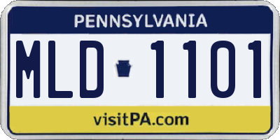 PA license plate MLD1101