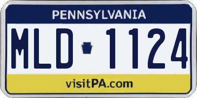 PA license plate MLD1124