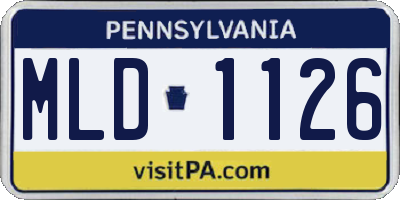 PA license plate MLD1126