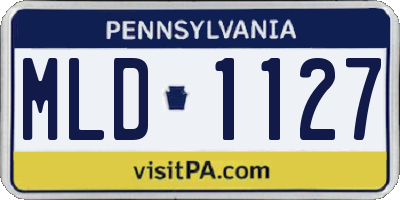 PA license plate MLD1127