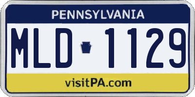 PA license plate MLD1129