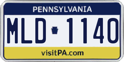 PA license plate MLD1140