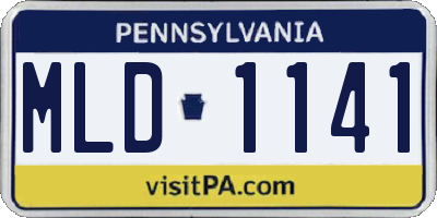 PA license plate MLD1141