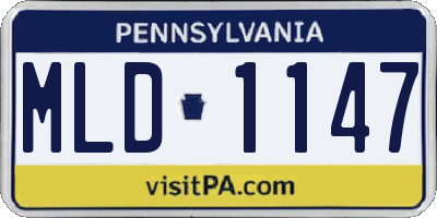 PA license plate MLD1147