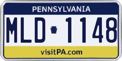 PA license plate MLD1148