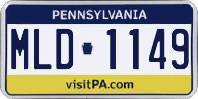 PA license plate MLD1149