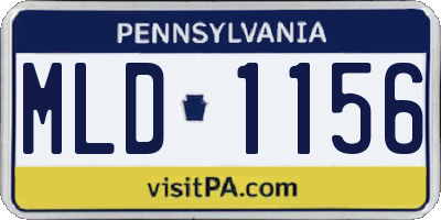 PA license plate MLD1156