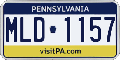 PA license plate MLD1157