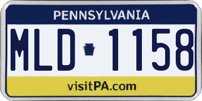 PA license plate MLD1158