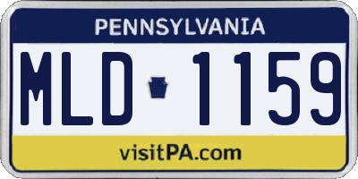 PA license plate MLD1159