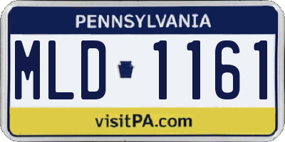 PA license plate MLD1161