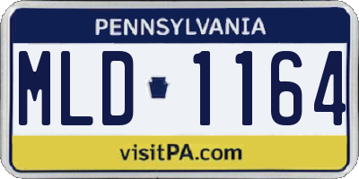 PA license plate MLD1164