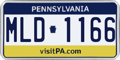 PA license plate MLD1166