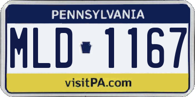 PA license plate MLD1167