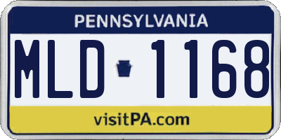 PA license plate MLD1168