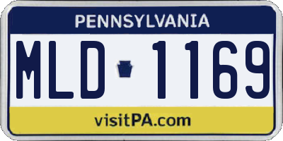 PA license plate MLD1169